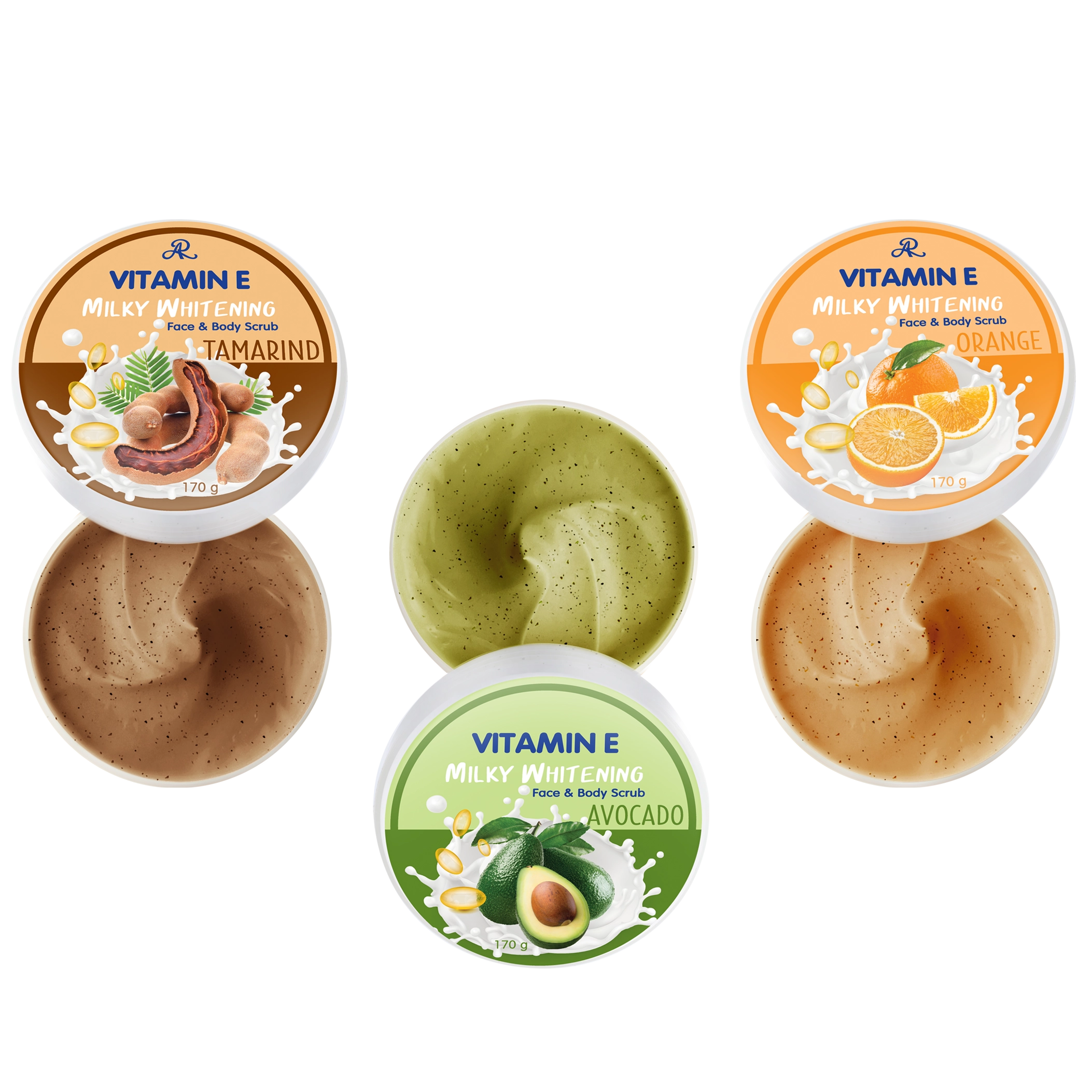 AR Vitamin E Milky Whitening Face & Body Scrub