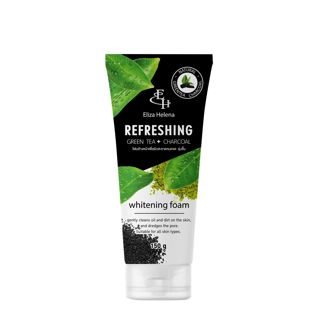 ELIZA HELENA REFRESHING WHITENING FOAM – GREEN TEA + CHARCOAL 