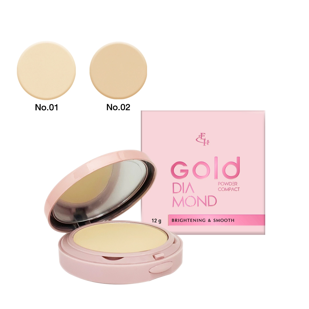 ELIZA HELENA GOLD DIAMOND POWDER COMPACT