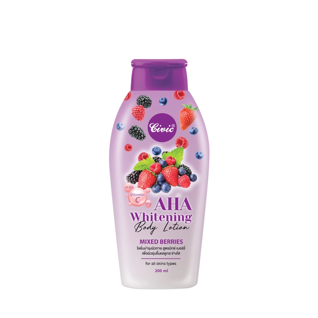 CIVIC AHA WHITENING BODY LOTION - MIXED  BERRIES