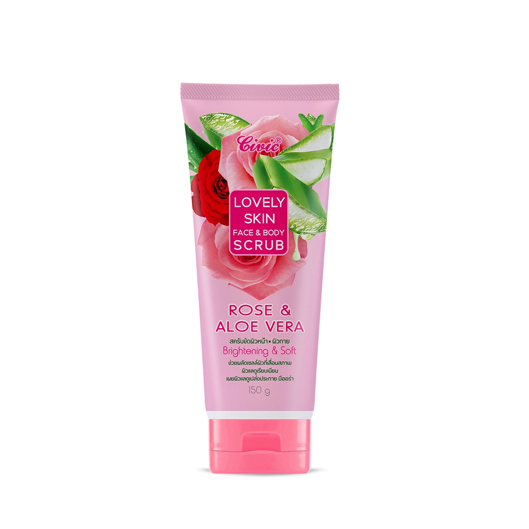 CIVIC LOVELY SKIN FACE & BODY SCRUB – ROSE & ALOE VERA