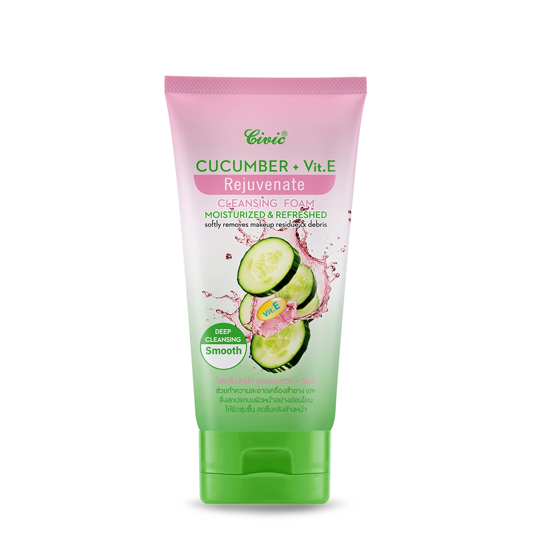 CIVIC CUCUMBER+VIT.E REJUVENATE CLEANSING FOAM