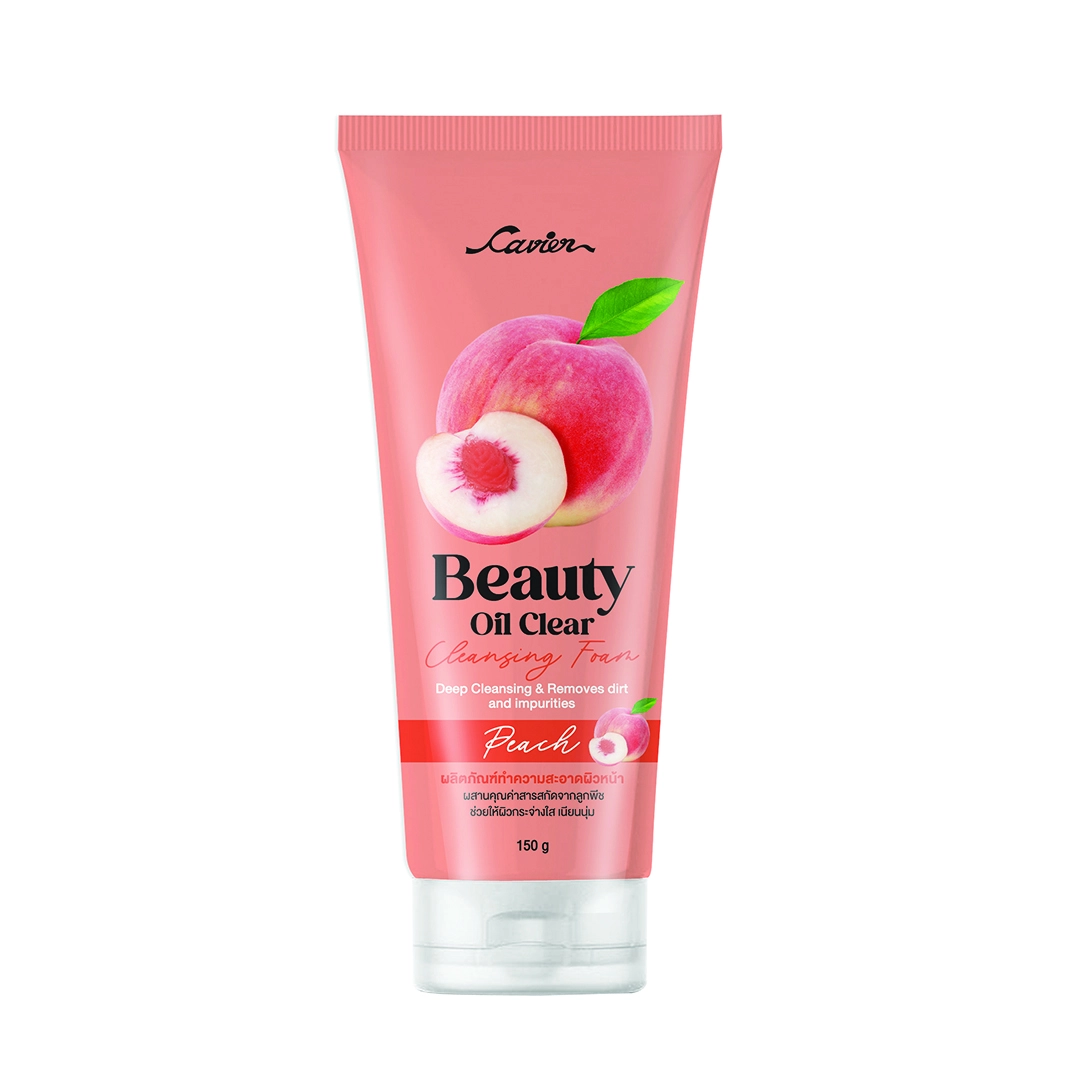 Cavier Beauty Oil Clear Cleansing Foam Peach